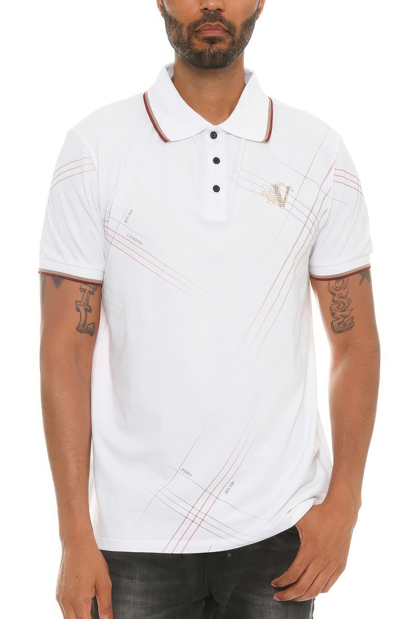 Men's short sleeve polo shirt that embodies Italian fashion