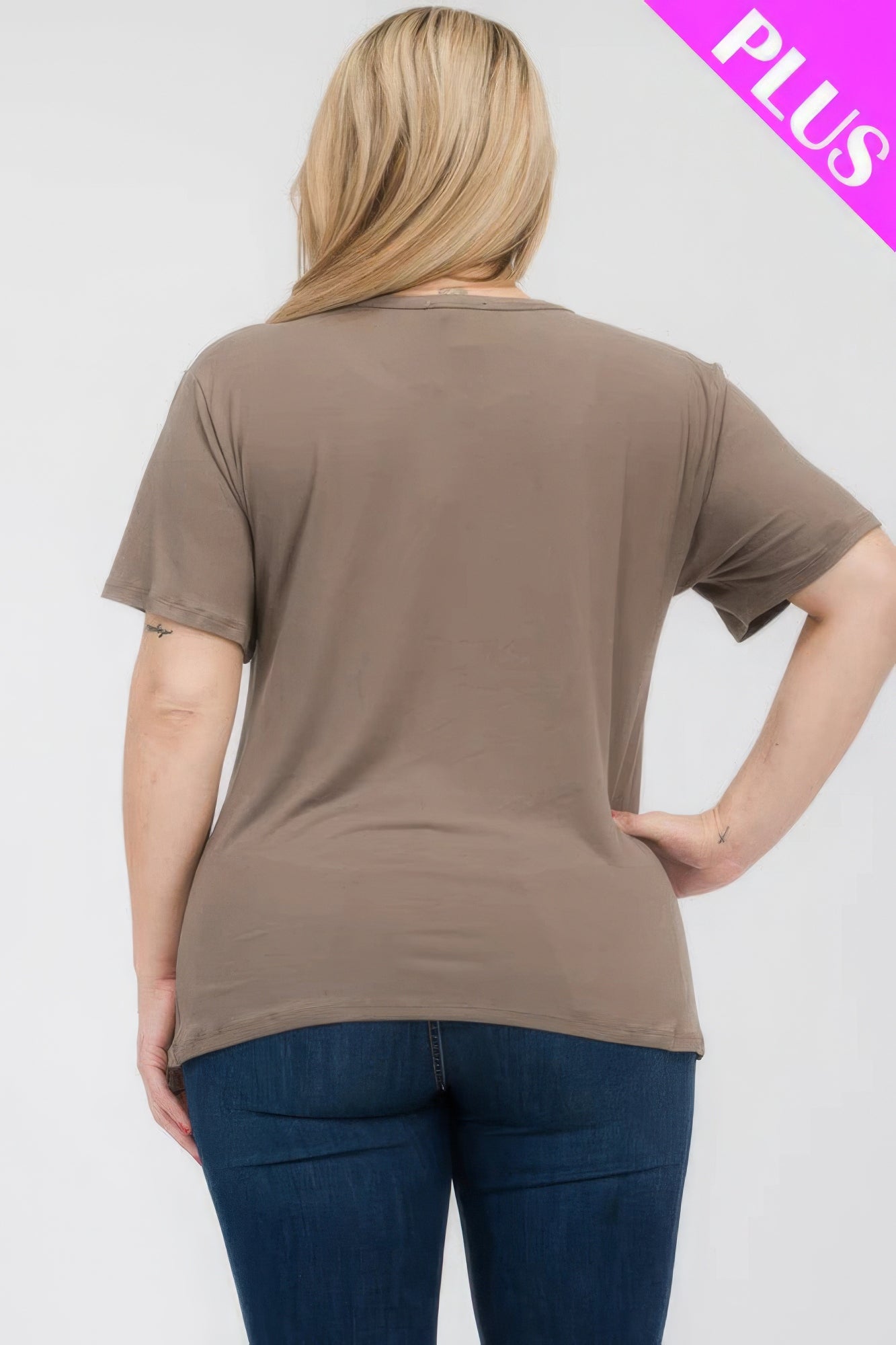 Plus Size Basic Short Sleeve T-shirt